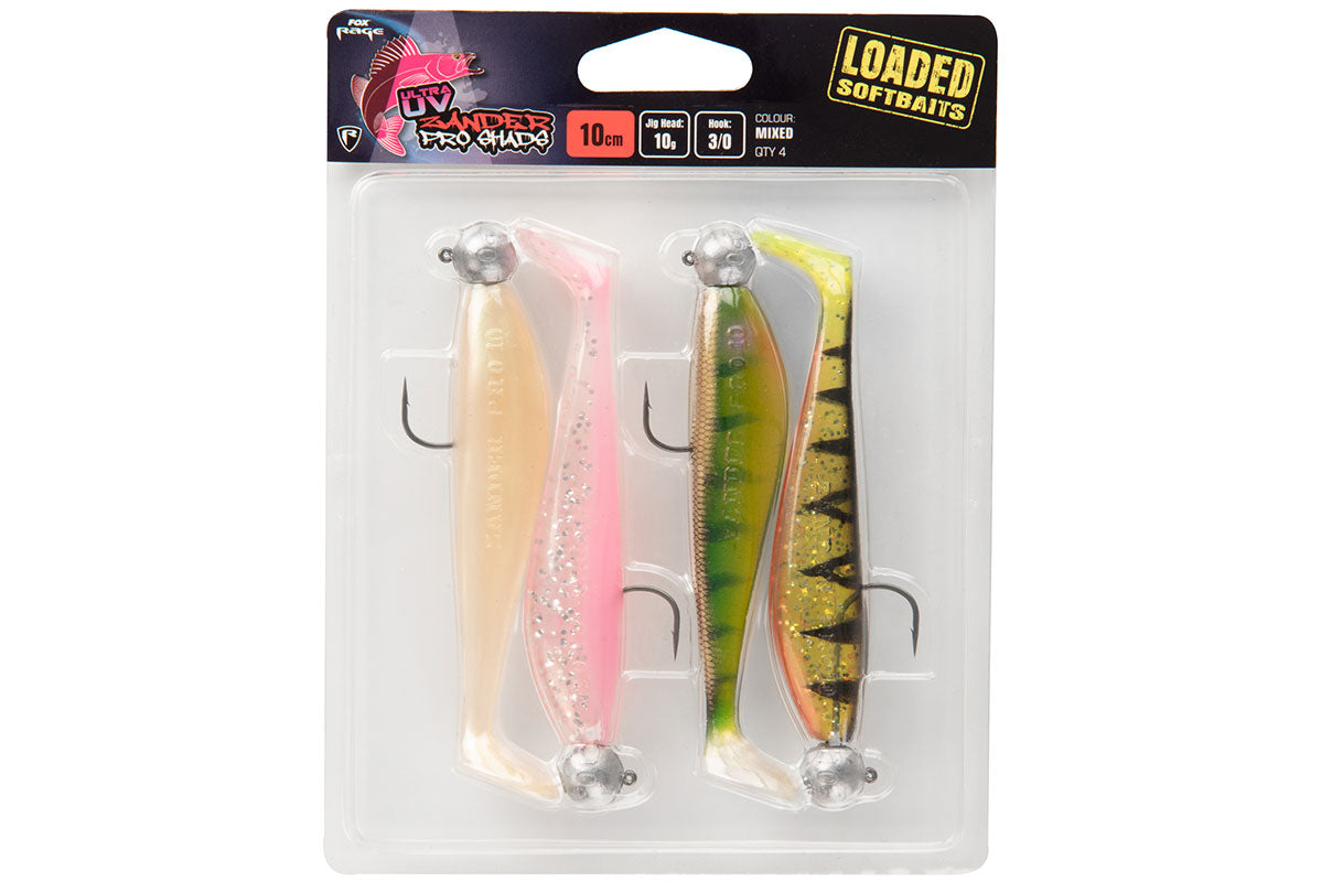 Fox Rage Zander Pro Shad Loaded UV Mixed Colour Packs