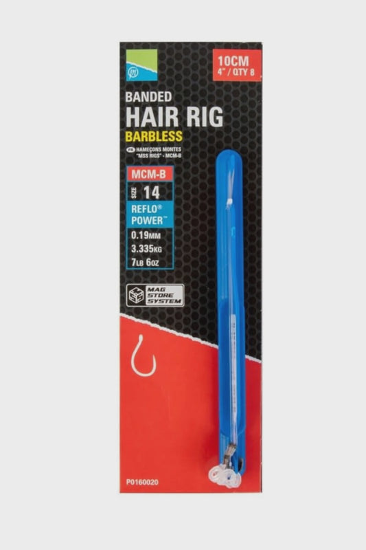 Preston Mcm-b 4"/10 Cm Banded Hair Rigs Barbless