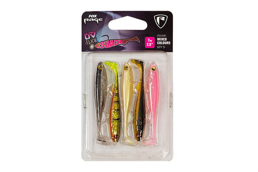 Fox Rage Slick Shad UV Mixed Colour Pack