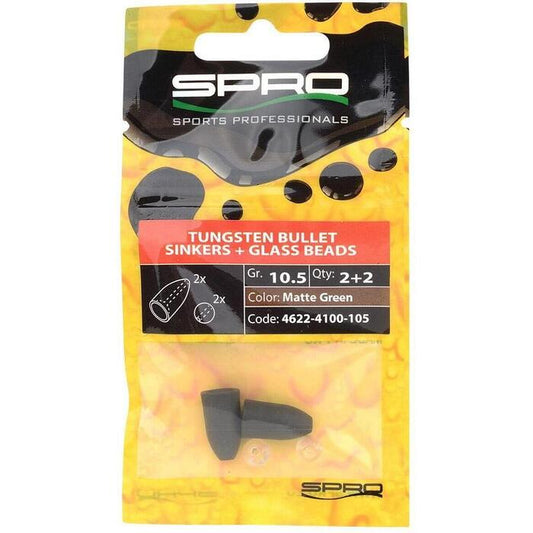 Spro Tungsten Bullet Sinkers Matte Green